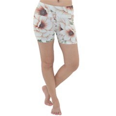 Floral Design 02 Lightweight Velour Yoga Shorts by myclothy