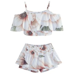 Floral Design 02 Kids  Off Shoulder Skirt Bikini by myclothy