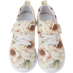 Floral Design 02 Men s Velcro Strap Shoes