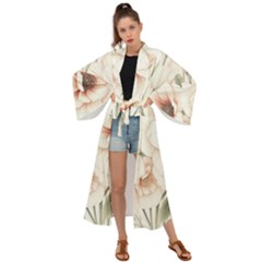 Floral Design 02 Maxi Kimono