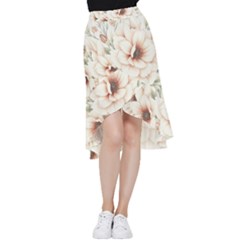 Floral Design 02 Frill Hi Low Chiffon Skirt