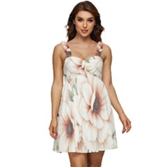 Floral Design 02 Ruffle Strap Babydoll Chiffon Dress