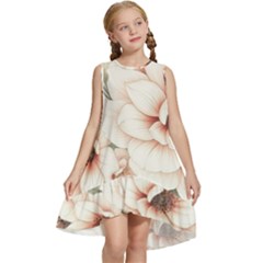 Floral Design 02 Kids  Frill Swing Dress