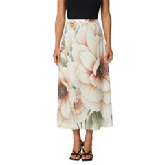 Floral Design 02 Classic Midi Chiffon Skirt