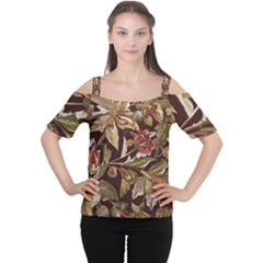 Firefly Floral Art For Print On Fabric; Fashion, Style, Handmade Design 87878 (4) Cutout Shoulder T-shirt