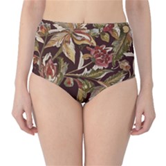 Firefly Floral Art For Print On Fabric; Fashion, Style, Handmade Design 87878 (4) Classic High-waist Bikini Bottoms