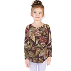 Firefly Floral Art For Print On Fabric; Fashion, Style, Handmade Design 87878 (4) Kids  Long Sleeve T-shirt