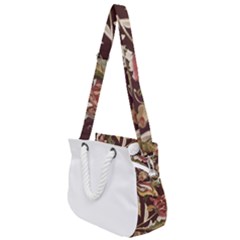 Floral Design 02 Rope Handles Shoulder Strap Bag