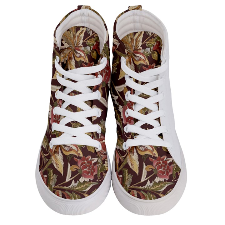 Floral Design 02 Women s Hi-Top Skate Sneakers