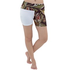 Floral Design 02 Lightweight Velour Yoga Shorts