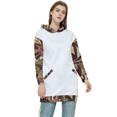 Floral Design 02 Women s Long Oversized Pullover Hoodie