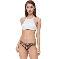 Floral Design 02 Banded Triangle Bikini Set