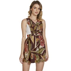 Floral Design 02 Sleeveless High Waist Mini Dress