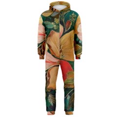  Floral Design 03 Hooded Jumpsuit (men)