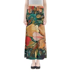  Floral Design 03 Full Length Maxi Skirt