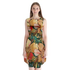  Floral Design 03 Sleeveless Chiffon Dress  