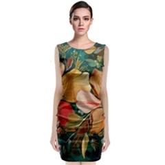  Floral Design 03 Sleeveless Velvet Midi Dress