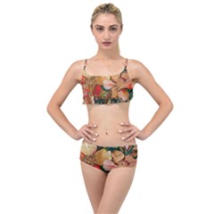  Floral Design 03 Layered Top Bikini Set