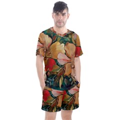  Floral Design 03 Men s Mesh T-shirt And Shorts Set