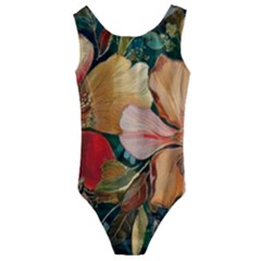  Floral Design 03 Kids  Cut-out Back One Piece Swimsuit by myclothy