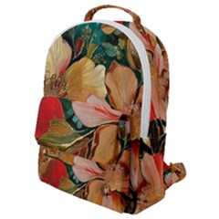  Floral Design 03 Flap Pocket Backpack (small)