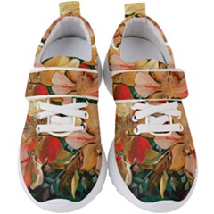  Floral Design 03 Kids  Velcro Strap Shoes