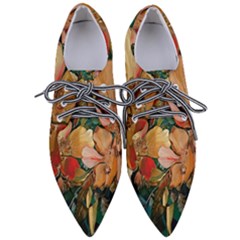  Floral Design 03 Pointed Oxford Shoes