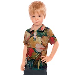  Floral Design 03 Kids  Polo T-shirt