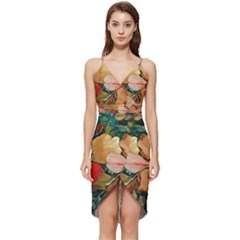  Floral Design 03 Wrap Frill Dress