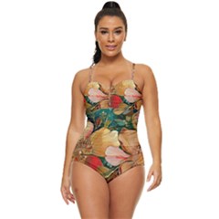  Floral Design 03 Retro Full Coverage Swimsuit by myclothy