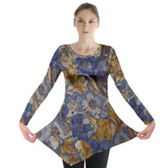  Floral Design Long Sleeve Tunic 