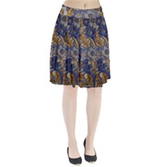  Floral Design Pleated Skirt