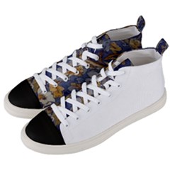 Floral Design 04 Men s Mid-top Canvas Sneakers