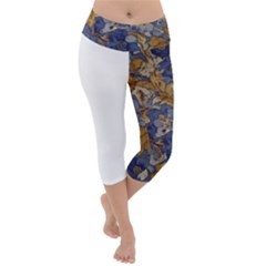 Floral Design 04 Lightweight Velour Capri Yoga Leggings