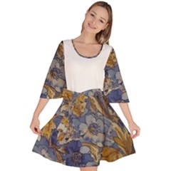 Floral Design 04 Velour Kimono Dress