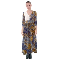 Floral Design 04 Button Up Maxi Dress