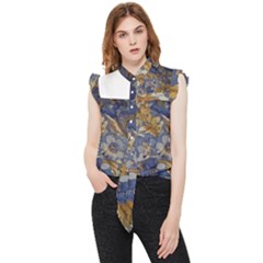 Floral Design 04 Frill Detail Shirt