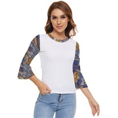 Floral Design 04 Bell Sleeve Top