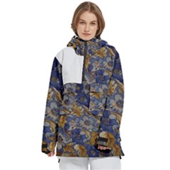 Floral Design 04 Women s Pullover Zip Ski And Snowboard Waterproof Breathable Jacket by 3214243