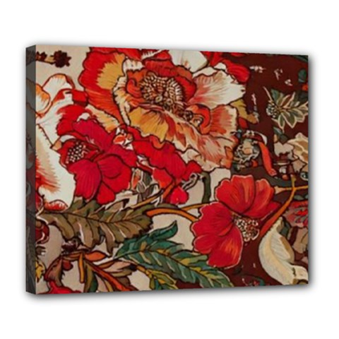 Floral Design 05 Deluxe Canvas 24  X 20  (stretched)