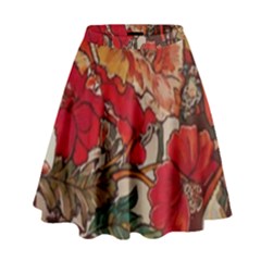 Floral Design 05 High Waist Skirt