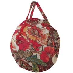 Floral Design 05 Giant Round Zipper Tote