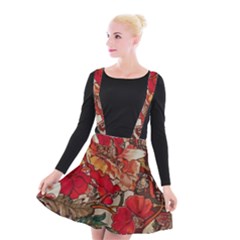 Floral Design 05 Suspender Skater Skirt