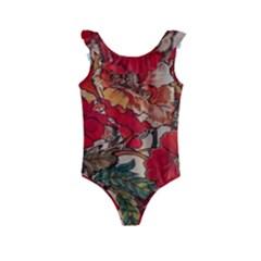 Floral Design 05 Kids  Frill Swimsuit