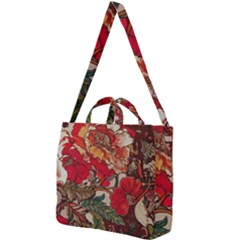 Floral Design 05 Square Shoulder Tote Bag