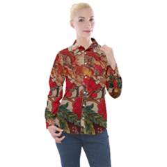 Floral Design 05 Women s Long Sleeve Pocket Shirt