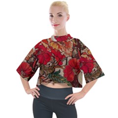 Floral Design 05 Mock Neck T-shirt