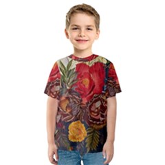 Floral Design 06 Kids  Sport Mesh T-shirt