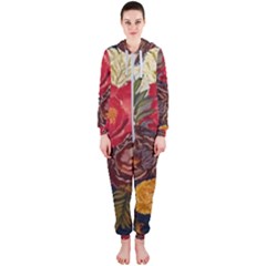 Floral Design 06 Hooded Jumpsuit (ladies)