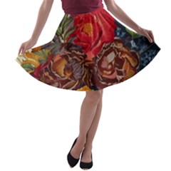 Floral Design 06 A-line Skater Skirt